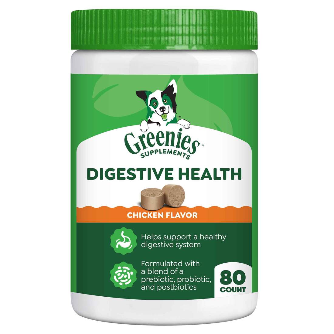 Greenies Digestive Health With Probiotics Chicken Flavor Dog Supplements