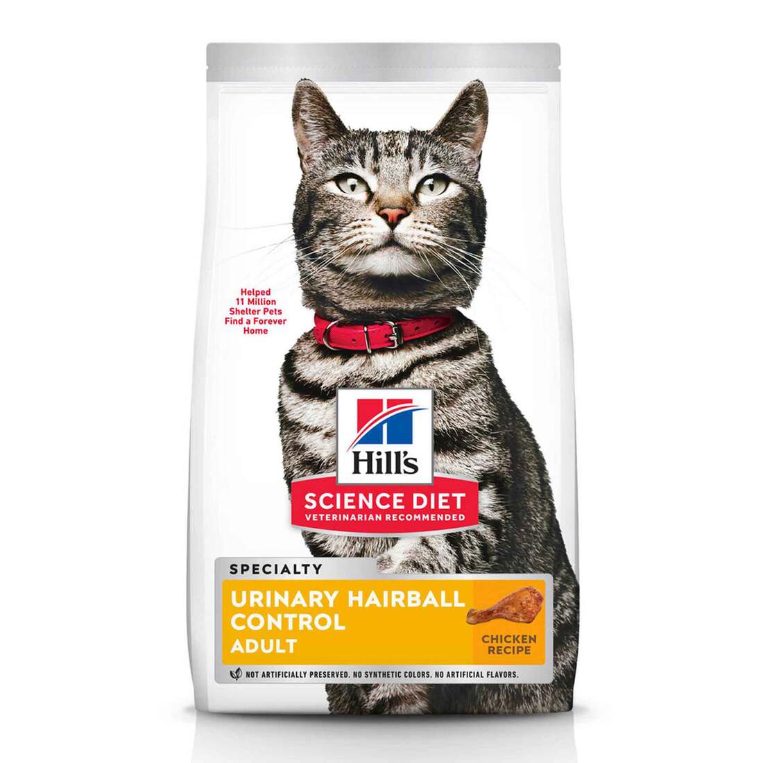 Hill's Science Diet Adult Urinary & Hairball Control Chicken Recipe Dry Cat Food, 3.5 Pound Bag