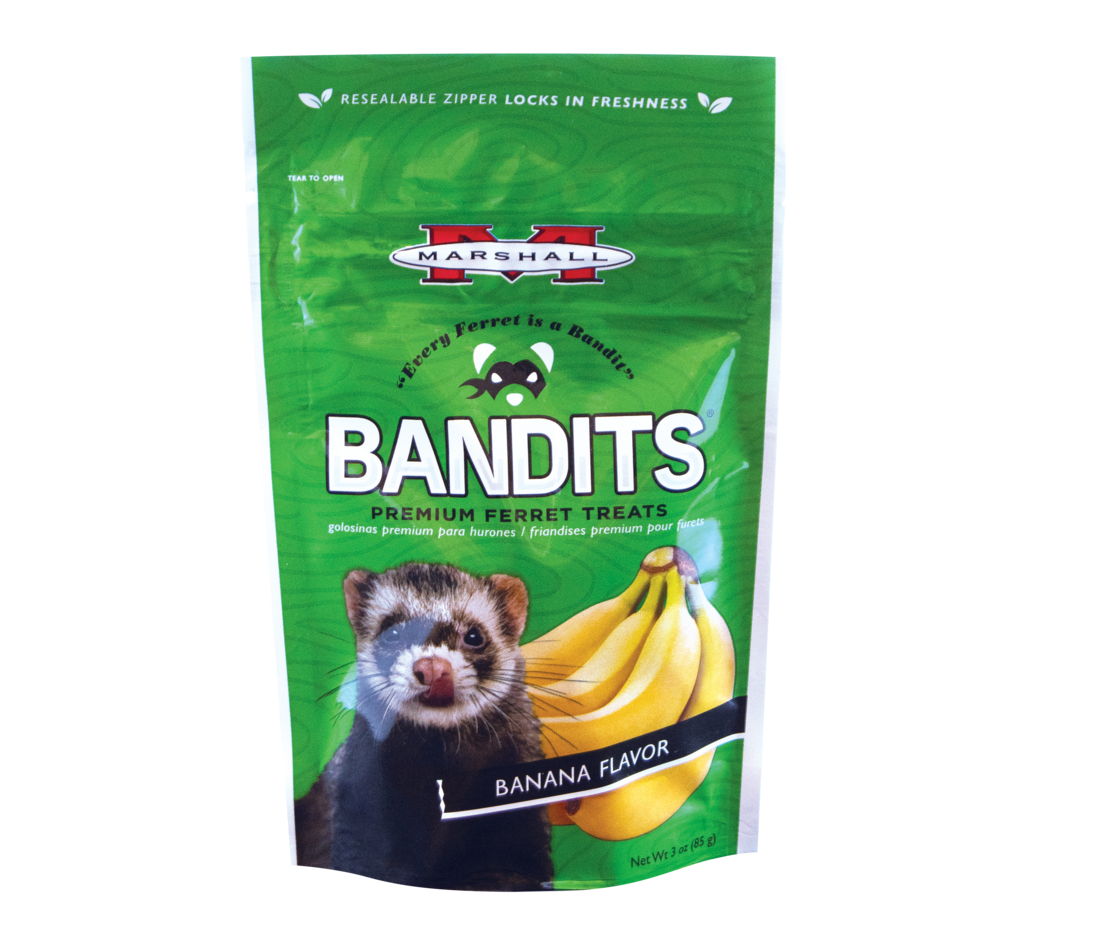 Marshall Bandit Ferret Treats Banana, 3 ounce bag