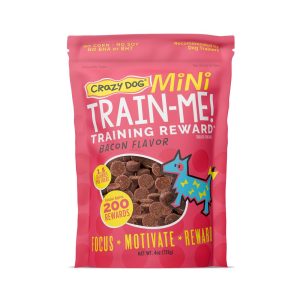 Crazy Dog Train-Me! Mini Bacon Dog Treats, 4 Ounces