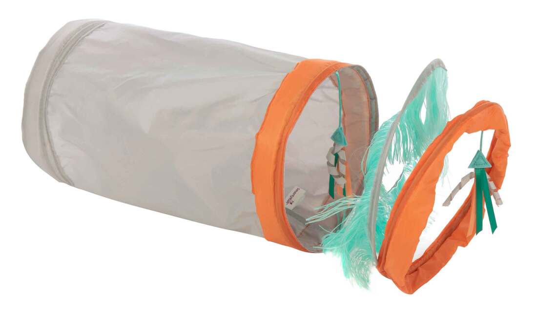 SmartyKat Fringe Frenzy Spring Tunnel Cat Toy