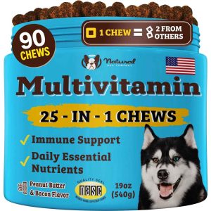 Natural Dog Company 25-in-1 Multivitamin Chews for Dogs, 90 Count