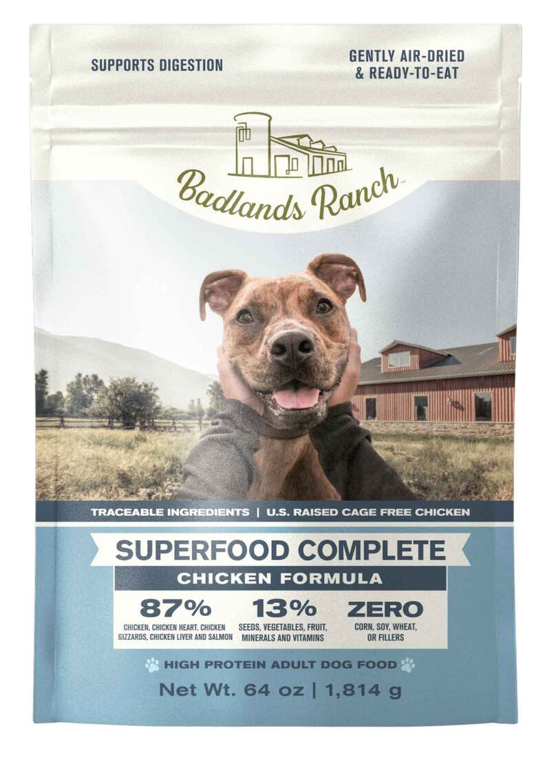 Badlands Ranch Air Dried Dog Food, Chicken, 64 Ounces