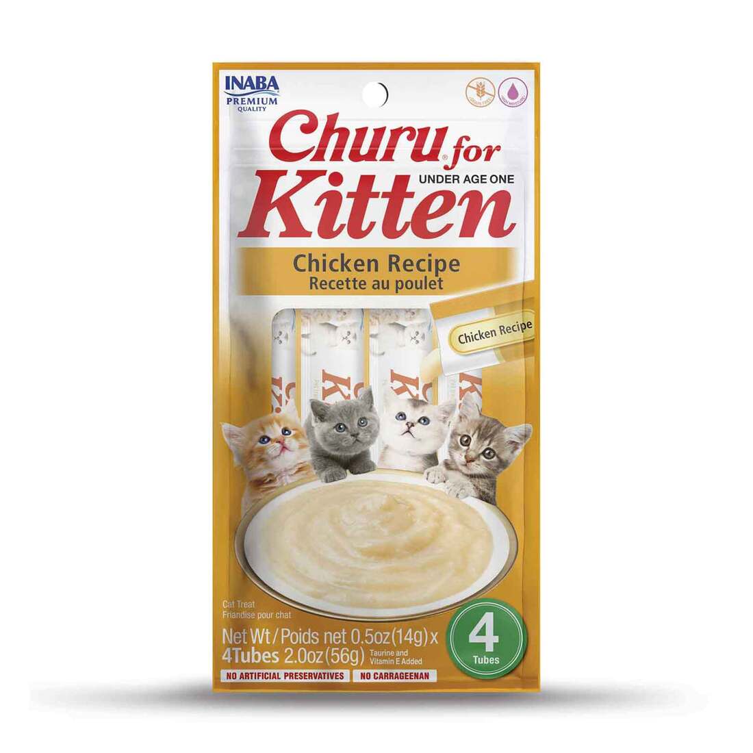 Inaba Churu Chicken Recipe Kitten Treat, 4 Count
