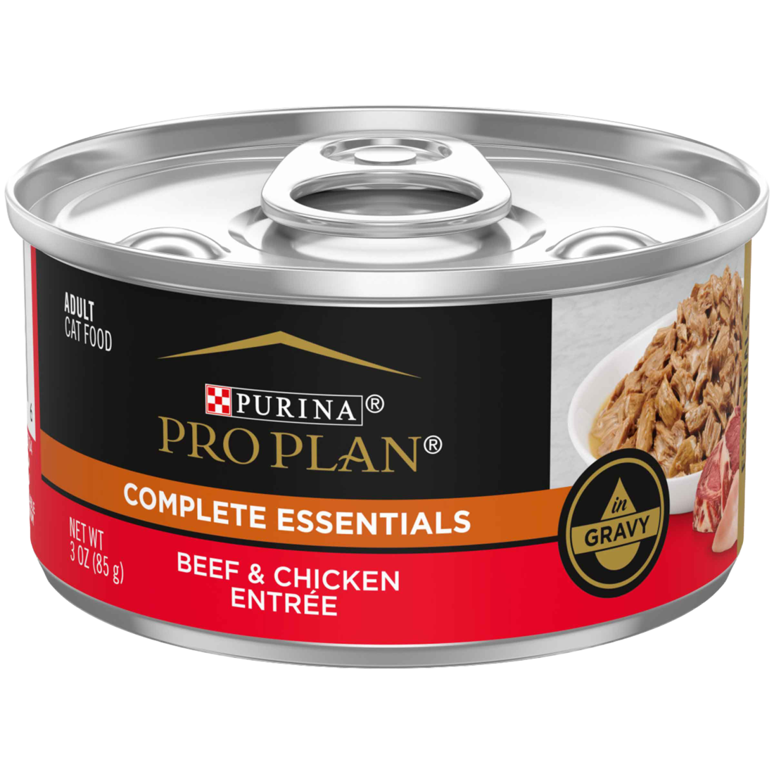 Purina Pro Plan Wet Cat Food, Beef and Chicken Entree - 3 Ounce Pull-Top Can