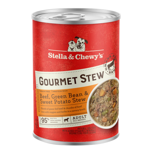 Stella & Chewy's Gourmet Stew Wet Dog Food, Beef, Green Bean & Sweet Potato, 12.5 Ounces