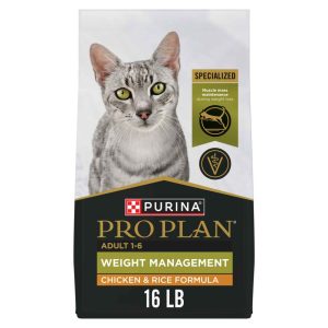 Purina Pro Plan Weight Control, High Protein Dry Cat Food, Weight Management Chicken & Rice Formula