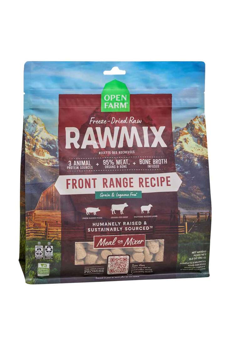 Open Farm Rawmix Grain Free Freeze Dried Dog Food, Front Range, 13.5 Ounces