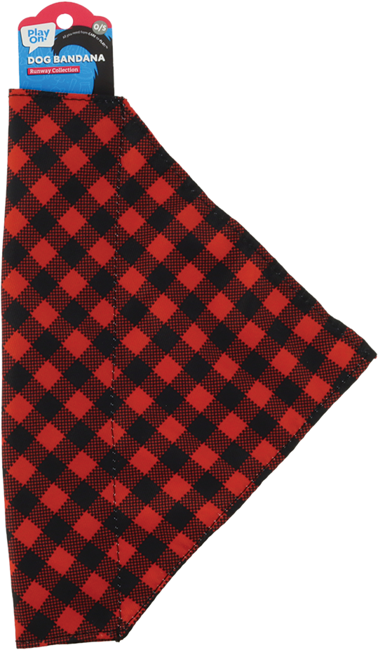 Play On Bandana, Buffalo Check, One Size