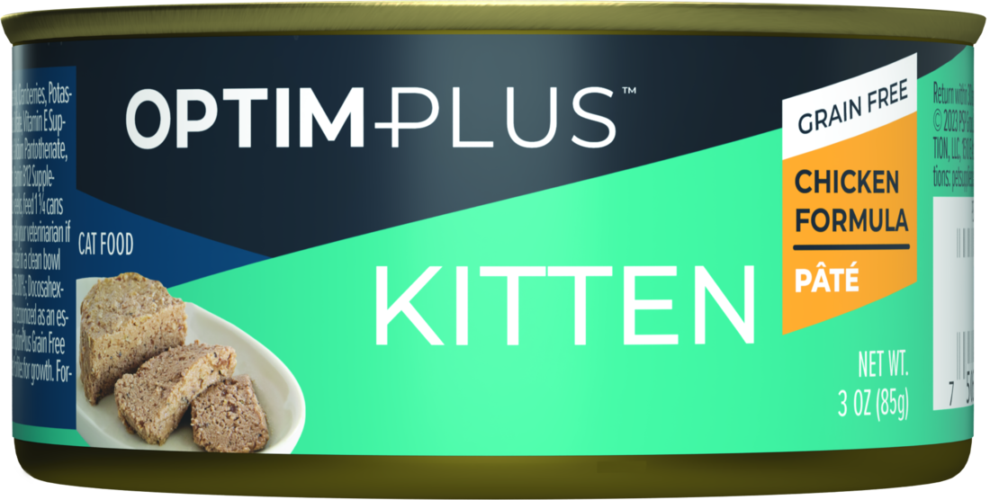 OptimPlus Grain Free Kitten Chicken Formula Wet Cat Food, 3 Ounces