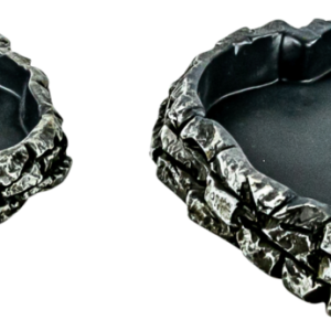 Terrassic Terrarium Décor, Bowls, Grey, 2 Pack