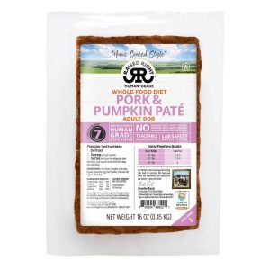 Raised Right "Home Cooked Style" Adult Frozen Paté Dog Food, Pork & Pumpkin, 1 Pound - Not Availabl