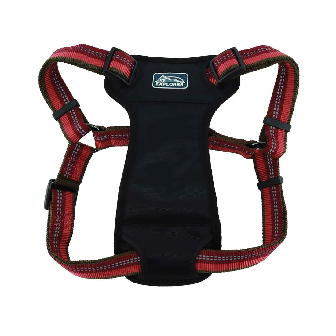 K9 Explorer Reflective Adjustable Padded Dog Harness, Berry