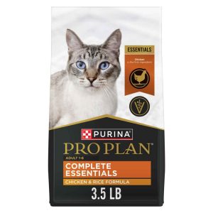 Purina Pro Plan Complete Essentials Adult Chicken and Rice Formula High-Protein Dry Cat Food - 3.5 P