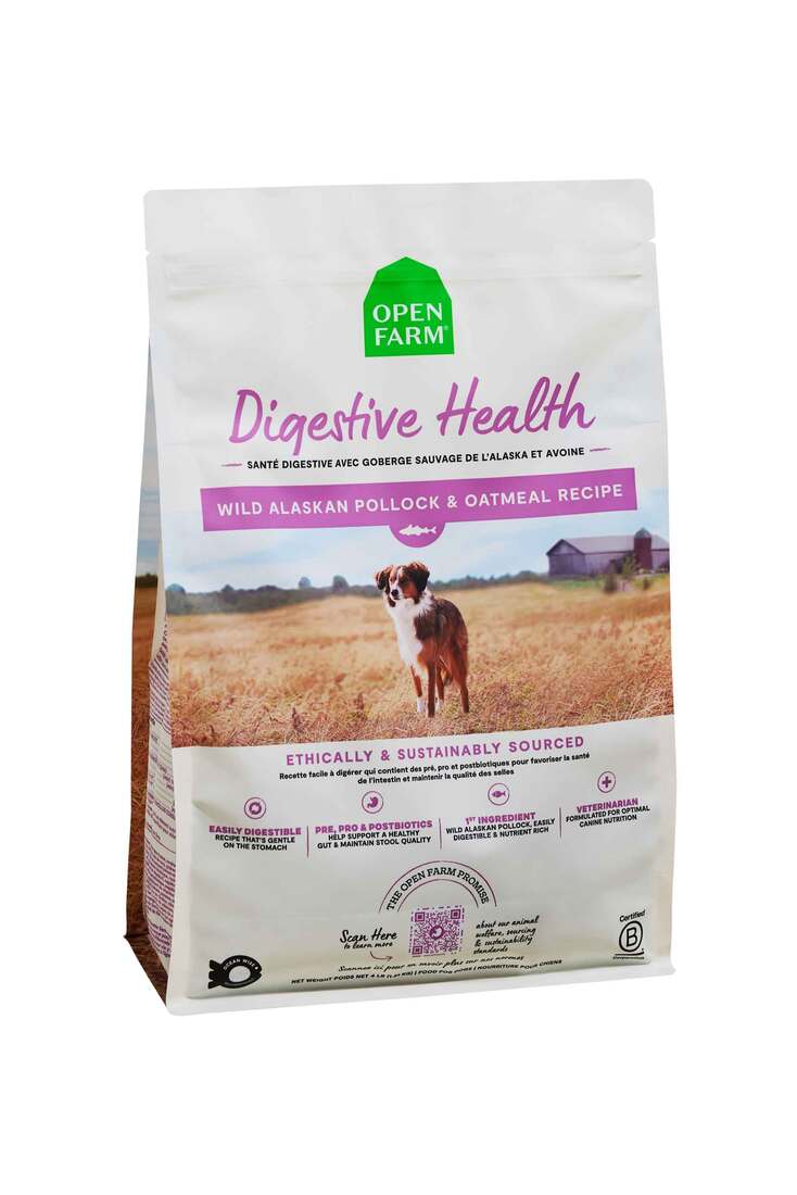 Open Farm Digestive Health Dry Dog Food, Pollock and Oatmeal