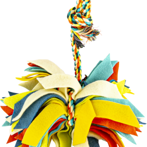 Play On Dog Toy Fleece Rope Tassle