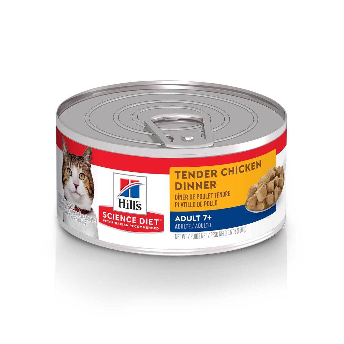 Hill's Science Diet Senior 7+ Canned Cat Food, Tender Chicken Dinner, 5.5 Ounces