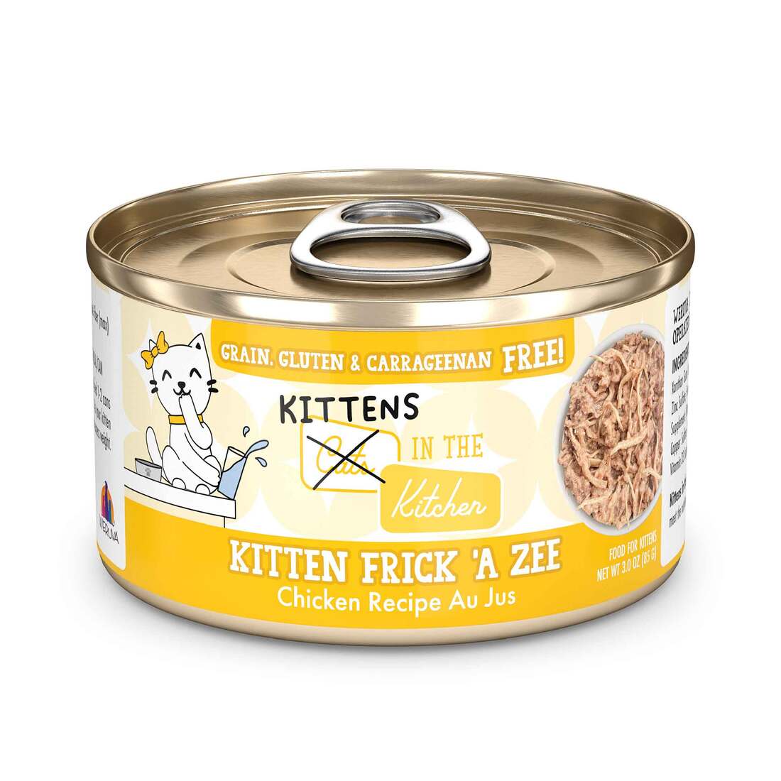 Weruva Cats in the Kitchen Natural Wet Kitten Food, Kitten Frick A Zee Chicken, 3 Ounces