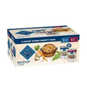 Blue Buffalo Blue's Stew Natural Wet Dog Food, Hearty Beef and Country Chicken Variety Pack, 12.5 Ou