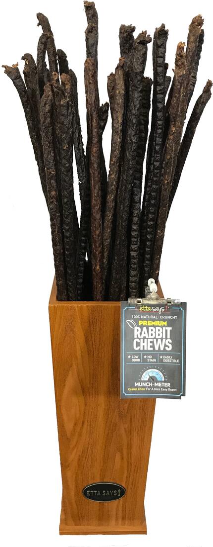 Etta Says Crunchy Premium Rabbit Dog Treat, 3 Feet, 1 Each