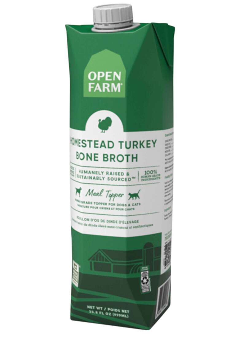 Open Farm Homestead Turkey Bone Broth for Dogs & Cats, 32 Ounces