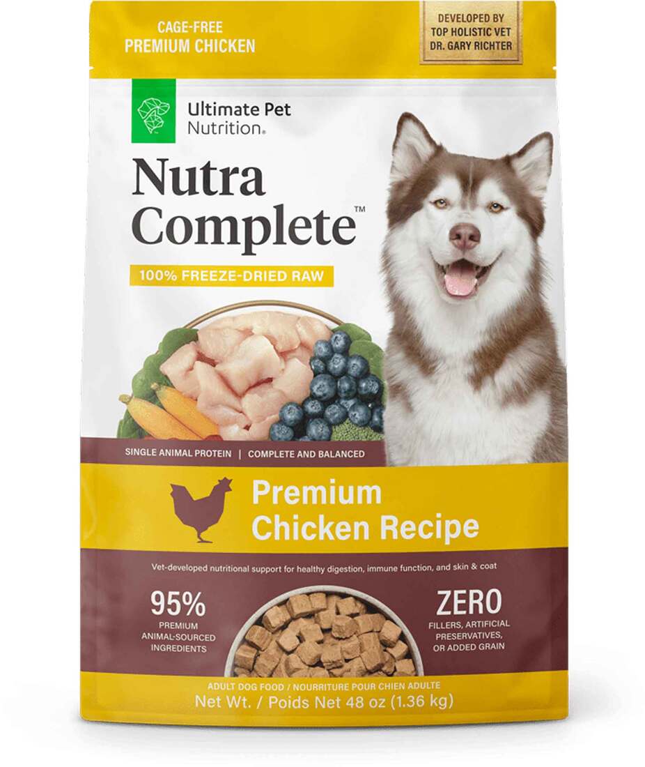 Ultimate Pet Nutrition Nutra Complete Premium Adult Freeze Dried Raw Dog Food, Chicken - Image 2