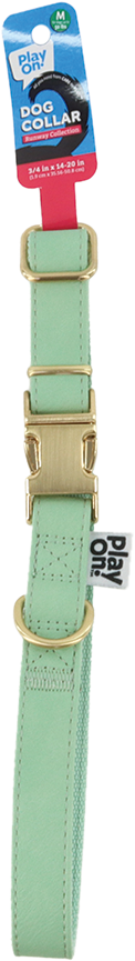 Play On Faux Leather Dog Collar, Mint Green - Image 2