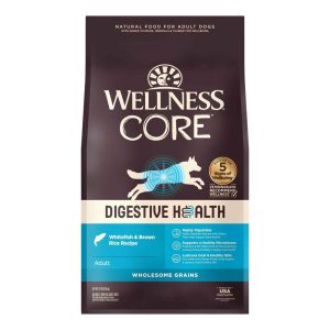 Wellness CORE Digestive Health Whitefish & Brown Rice Dry Dog Food, 22 Pound Bag