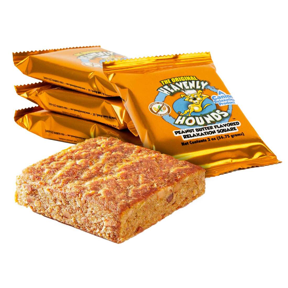 Heavenly Hounds Peanut Butter Flavored Relaxation Square, 2 Ounces