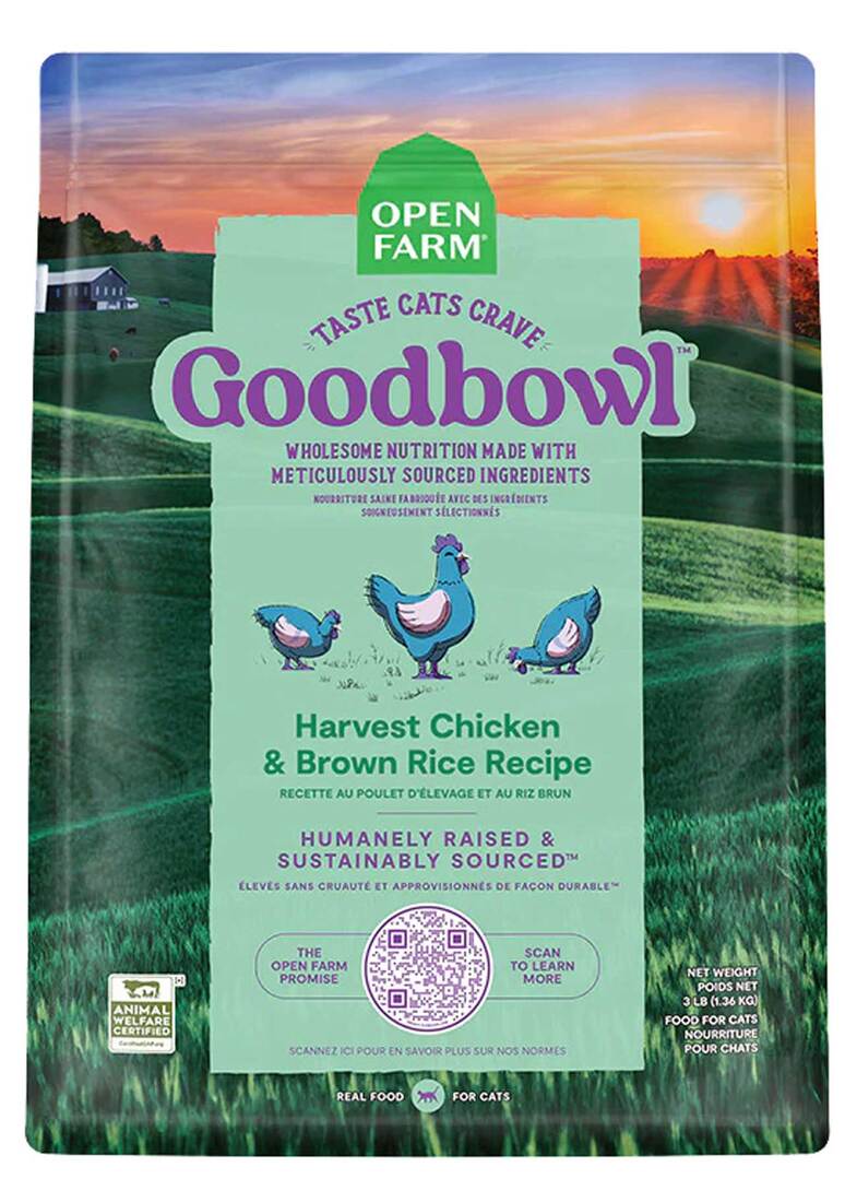 Open Farm Goodbowl Harvest Chicken and Brown Rice Recipe Dry Cat Food