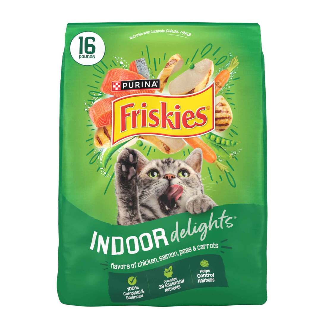 Purina Friskies Indoor Dry Cat Food, Indoor Delights