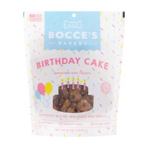 Bocces Bakery Dog Treats, Birthday Cake, 5 Ounces