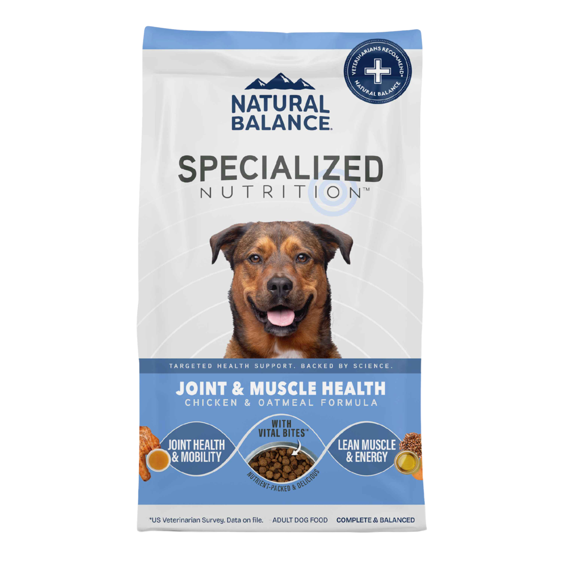 Natural Balance Specialized Nutrition Dry Dog Food, Joint & Muscle Health, Chicken & Oatmeal Formula